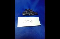 SOLD-Japan-Deer/Rabbit, Nickel Tie Clip Pinfire Gun-JBC1.B